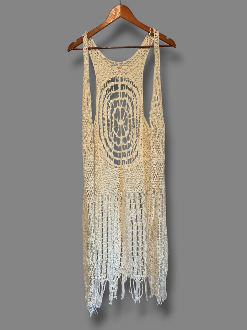 [Mossimo] Crochet Fringe Vest Long